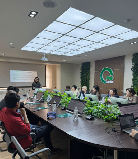 2025 жылдың 25 ақпанында «Q University» әдістемелік семинарлар апталығы аясында экономика ғылымдарының кандидаты, «Бизнес және басқару» академиялық мектебінің ассистент-профессоры Балғабаева Зарема Бейбутовна «Dual training in Kazakhstan: from concept to practice» / «Дуальды оқыту Қазақстанда: тұжырымдамадан тәжірибеге дейін» тақырыбында ағылшын тілінде семинар өткізді.