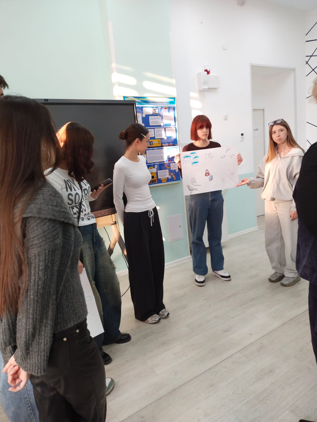 «Психология» білім беру бағдарламасының 3-курс студенттерінің №54 И.В. Панфилов атындағы мамандандырылған мектеп-лицей базасындағы практикалық сабағы